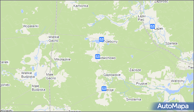 mapa Ludwichowo gmina Cekcyn, Ludwichowo gmina Cekcyn na mapie Targeo