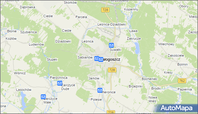 mapa Małogoszcz, Małogoszcz na mapie Targeo