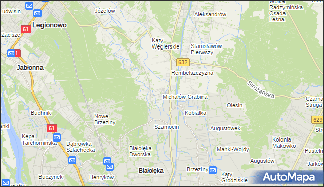 mapa Michałów-Grabina, Michałów-Grabina na mapie Targeo