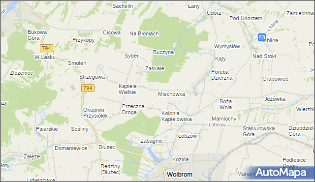 mapa Miechówka, Miechówka na mapie Targeo