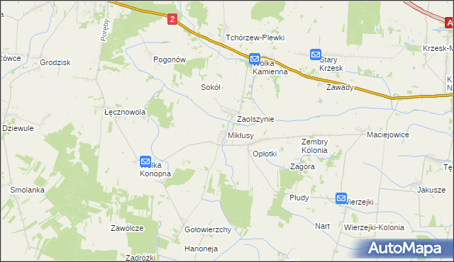 mapa Mikłusy, Mikłusy na mapie Targeo