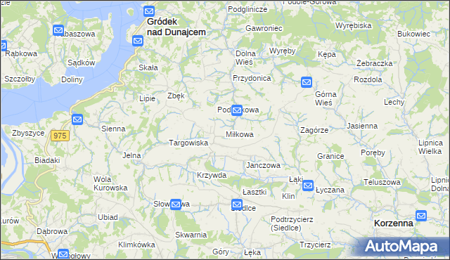 mapa Miłkowa, Miłkowa na mapie Targeo