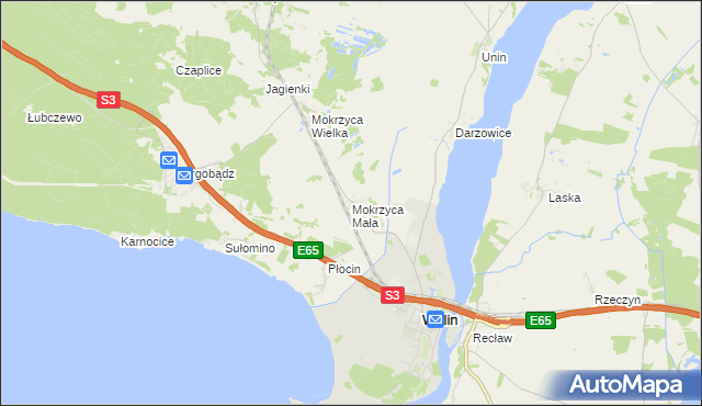 mapa Mokrzyca Mała, Mokrzyca Mała na mapie Targeo