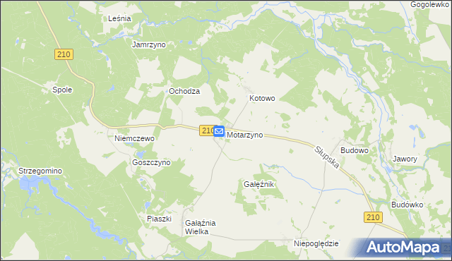 mapa Motarzyno, Motarzyno na mapie Targeo