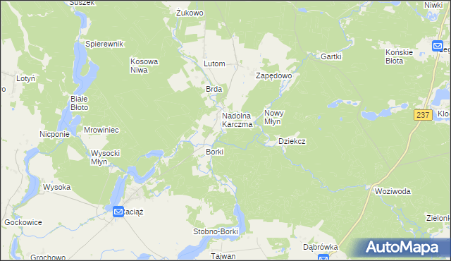 mapa Nadolnik gmina Tuchola, Nadolnik gmina Tuchola na mapie Targeo