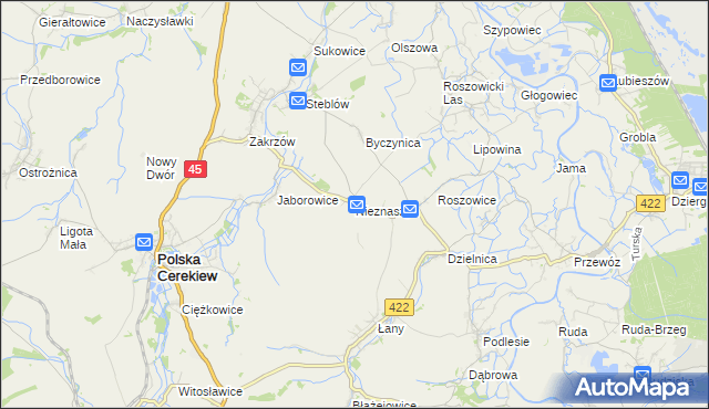 mapa Nieznaszyn, Nieznaszyn na mapie Targeo