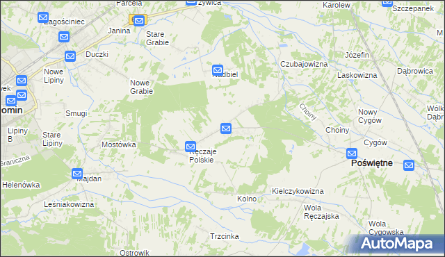 mapa Nowe Ręczaje, Nowe Ręczaje na mapie Targeo