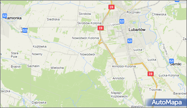 mapa Nowodwór-Piaski, Nowodwór-Piaski na mapie Targeo