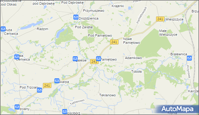 mapa Pamiętowo, Pamiętowo na mapie Targeo