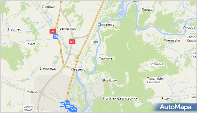 mapa Pawłówek gmina Pułtusk, Pawłówek gmina Pułtusk na mapie Targeo