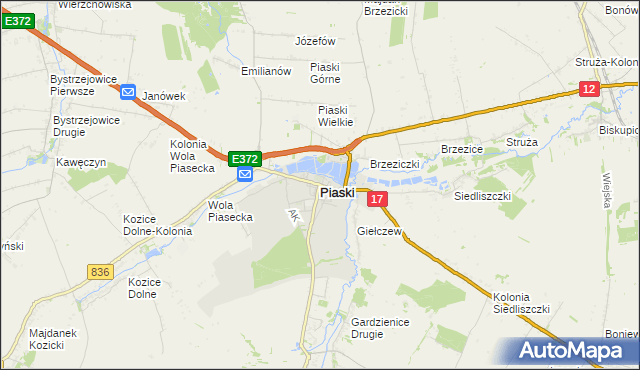 mapa Piaski powiat świdnicki, Piaski powiat świdnicki na mapie Targeo