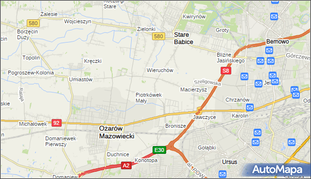 mapa Piotrkówek Duży, Piotrkówek Duży na mapie Targeo