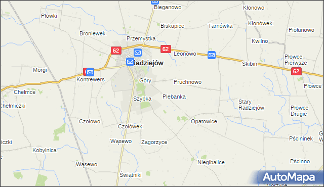 mapa Plebanka gmina Radziejów, Plebanka gmina Radziejów na mapie Targeo