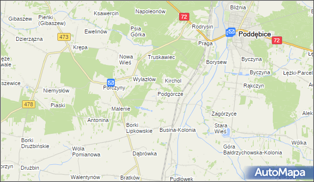 mapa Podgórcze, Podgórcze na mapie Targeo
