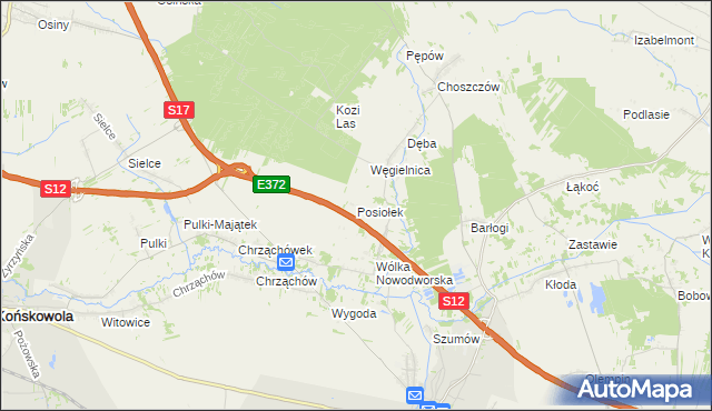mapa Posiołek, Posiołek na mapie Targeo