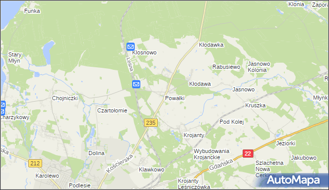 mapa Powałki, Powałki na mapie Targeo