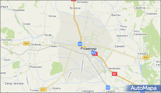 mapa Przasnysz, Przasnysz na mapie Targeo