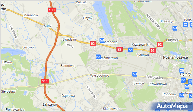 mapa Przeźmierowo, Przeźmierowo na mapie Targeo