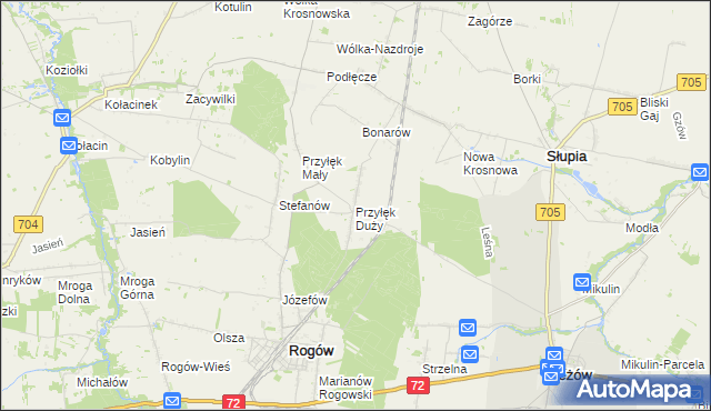 mapa Przyłęk Duży, Przyłęk Duży na mapie Targeo