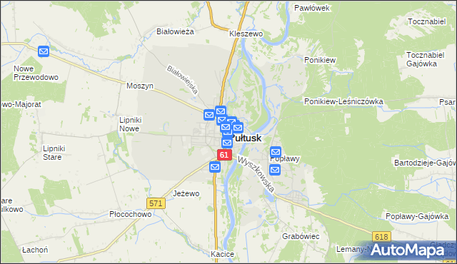 mapa Pułtusk, Pułtusk na mapie Targeo