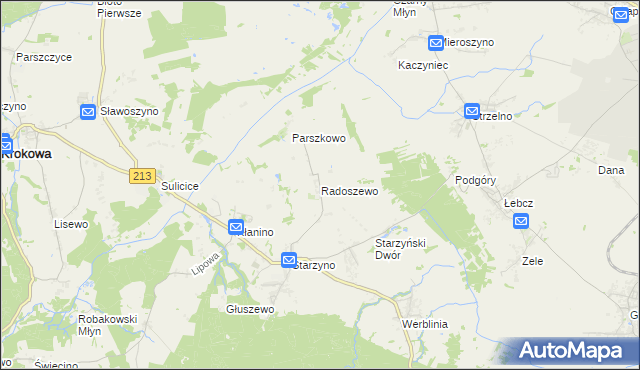 mapa Radoszewo, Radoszewo na mapie Targeo