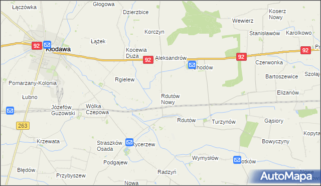 mapa Rdutów Nowy, Rdutów Nowy na mapie Targeo