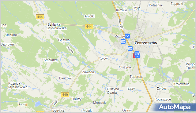 mapa Rojów, Rojów na mapie Targeo