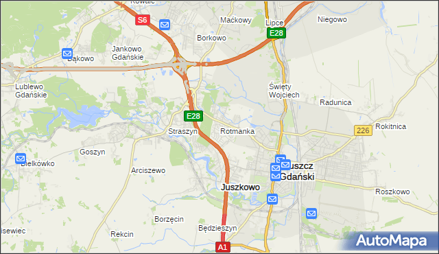 mapa Rotmanka, Rotmanka na mapie Targeo