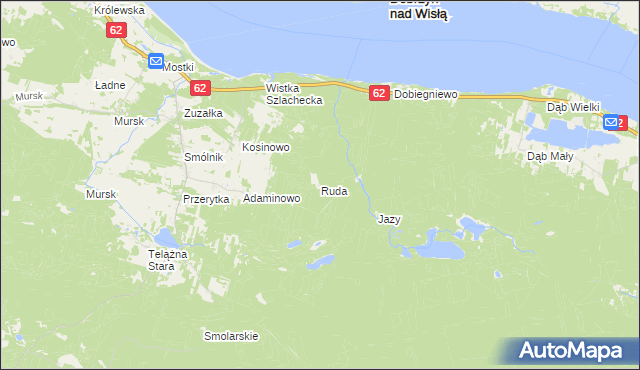 mapa Ruda gmina Włocławek, Ruda gmina Włocławek na mapie Targeo