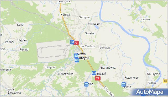 mapa Ruda Łańcucka, Ruda Łańcucka na mapie Targeo