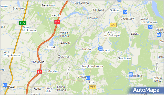 mapa Runów, Runów na mapie Targeo