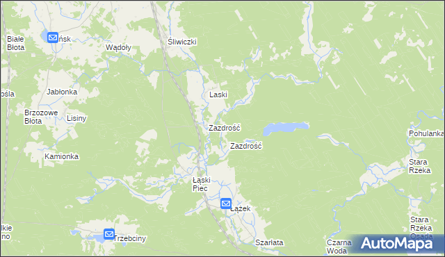 mapa Sarnia Góra gmina Osie, Sarnia Góra gmina Osie na mapie Targeo