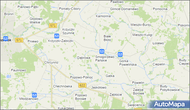 mapa Smogorzewo Pańskie, Smogorzewo Pańskie na mapie Targeo