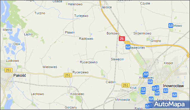 mapa Sójkowo gmina Inowrocław, Sójkowo gmina Inowrocław na mapie Targeo
