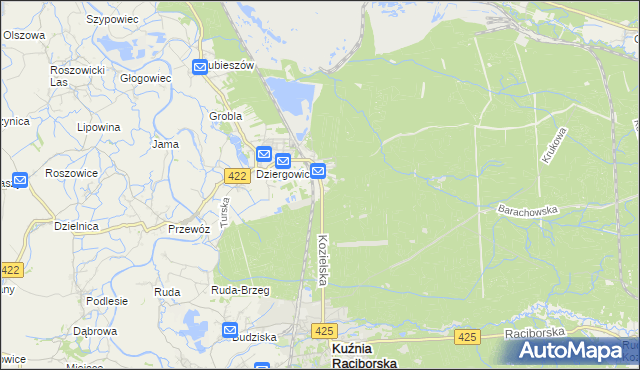 mapa Solarnia gmina Bierawa, Solarnia gmina Bierawa na mapie Targeo