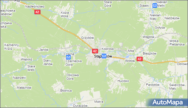 mapa Stąporków, Stąporków na mapie Targeo