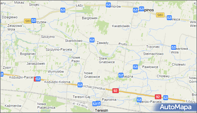 mapa Stare Gnatowice, Stare Gnatowice na mapie Targeo