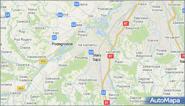 mapa Stary Sącz, Stary Sącz na mapie Targeo