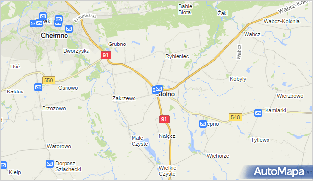 mapa Stolno powiat chełmiński, Stolno powiat chełmiński na mapie Targeo