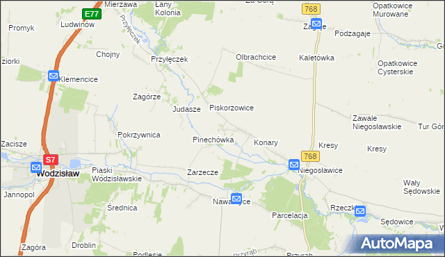 mapa Strzeszkowice, Strzeszkowice na mapie Targeo