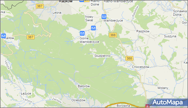 mapa Studzienno, Studzienno na mapie Targeo