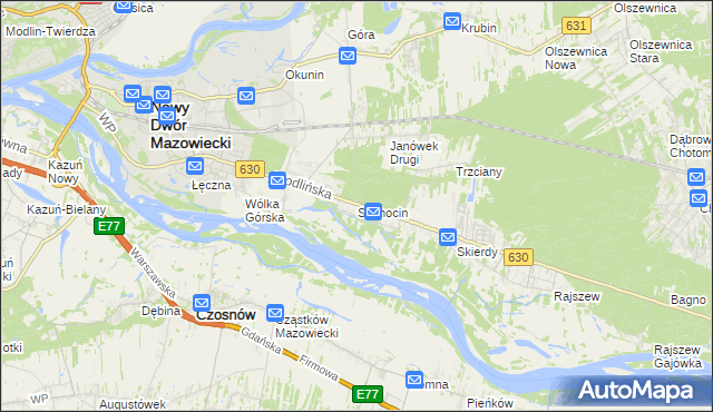 mapa Suchocin gmina Jabłonna, Suchocin gmina Jabłonna na mapie Targeo