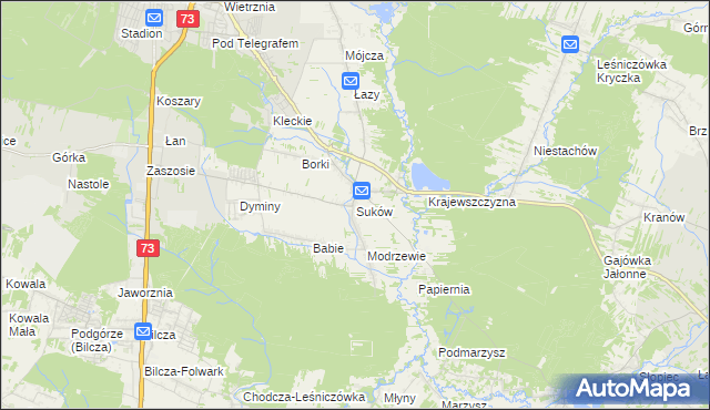 mapa Suków gmina Daleszyce, Suków gmina Daleszyce na mapie Targeo