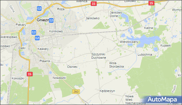 mapa Szczytniki Duchowne, Szczytniki Duchowne na mapie Targeo