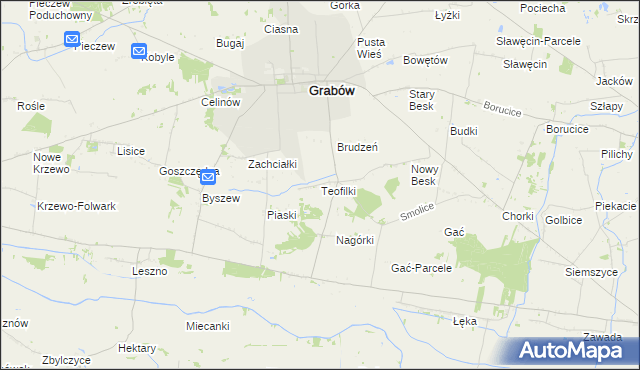mapa Teofilki, Teofilki na mapie Targeo