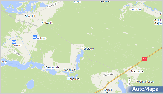 mapa Tobołowo, Tobołowo na mapie Targeo