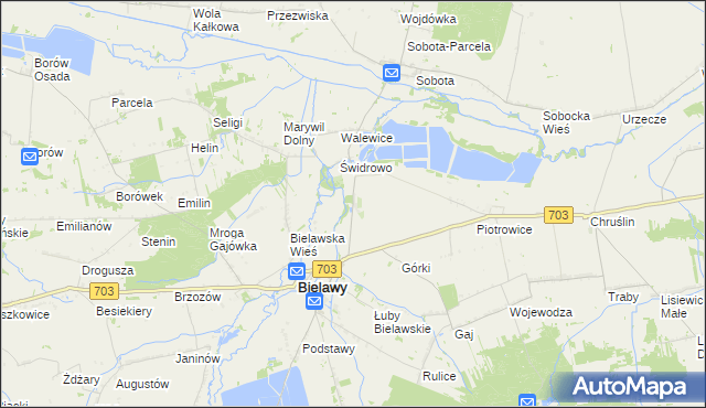 mapa Walewice Osada, Walewice Osada na mapie Targeo