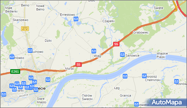 mapa Wiąg, Wiąg na mapie Targeo