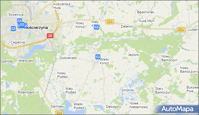 mapa Wielki Klincz, Wielki Klincz na mapie Targeo