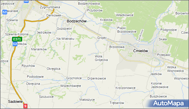 mapa Wola Grójecka, Wola Grójecka na mapie Targeo